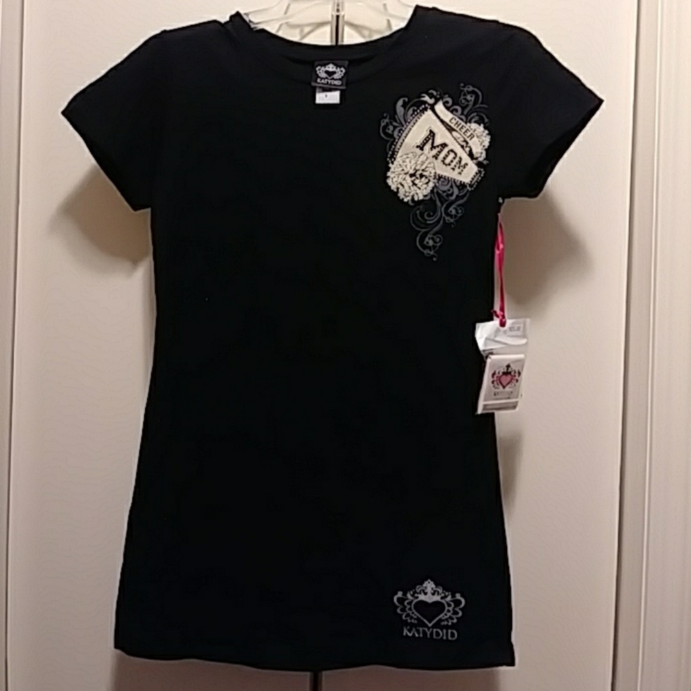 Katydid Stretch Cheer Mom Bling T-Shirt